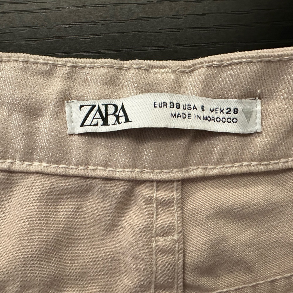 Zara Women's Cream Straight Leg Pants - Picture 12 of 13